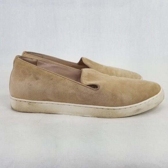 Birdies Swift Loafers Women's 8 Tan Shell Suede Leather Slip On Comfort Shoes - Picture 6 of 11